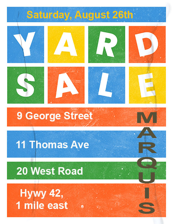 9 Street, Marquis, SK / Moose Jaw / GarageSaleJunkie.ca