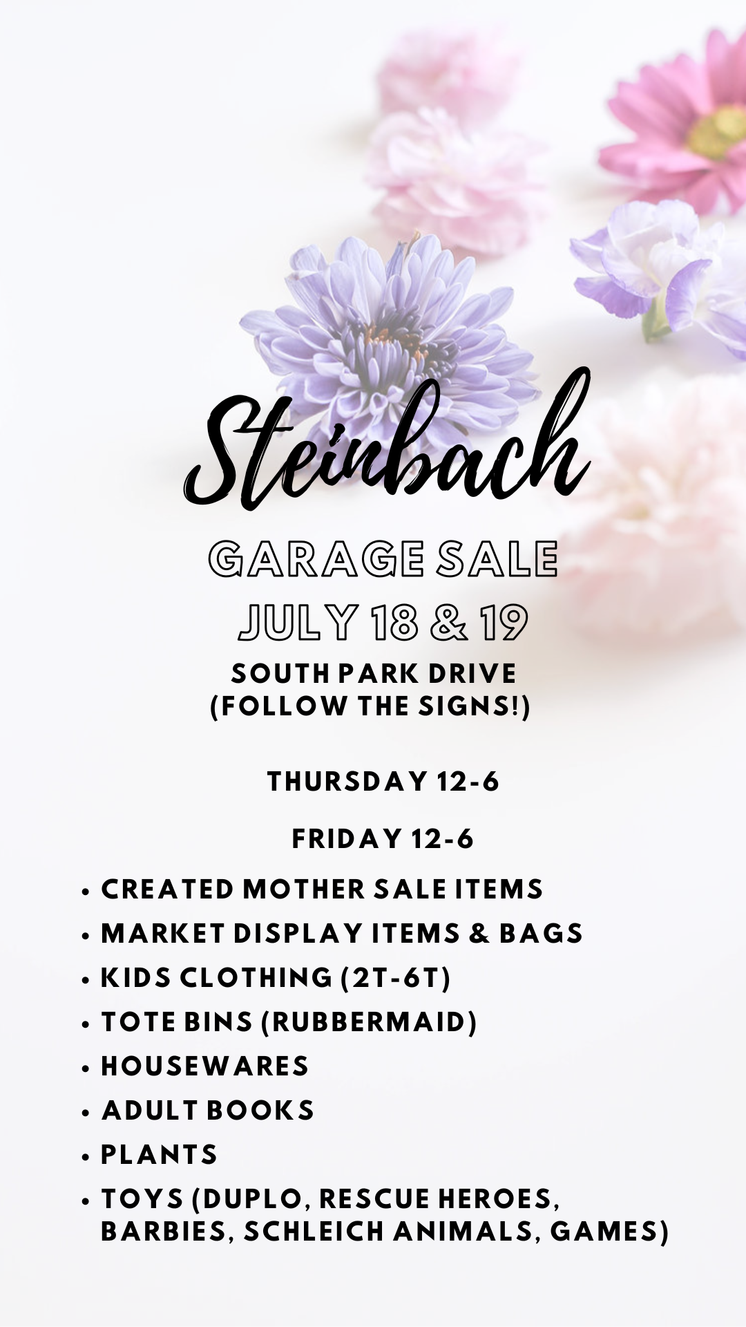 33B South Park Drive, Steinbach , MB / Steinbach / GarageSaleJunkie.ca