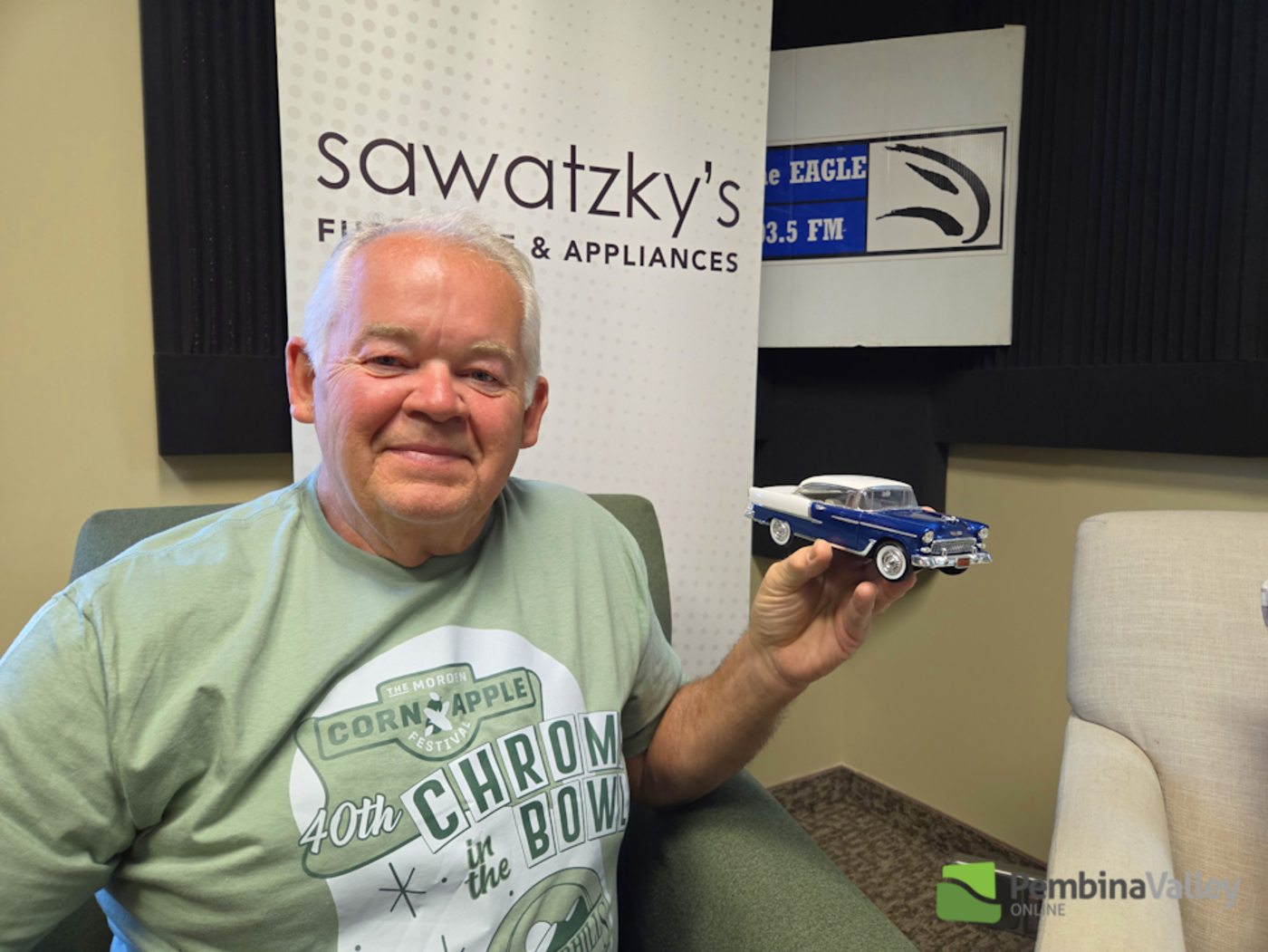 Chomper Giesbrecht invites you to the 40th annual Chrome in the Bowl car show episode artwork